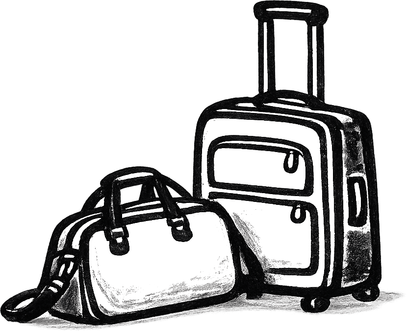 Travel suitcase illustration