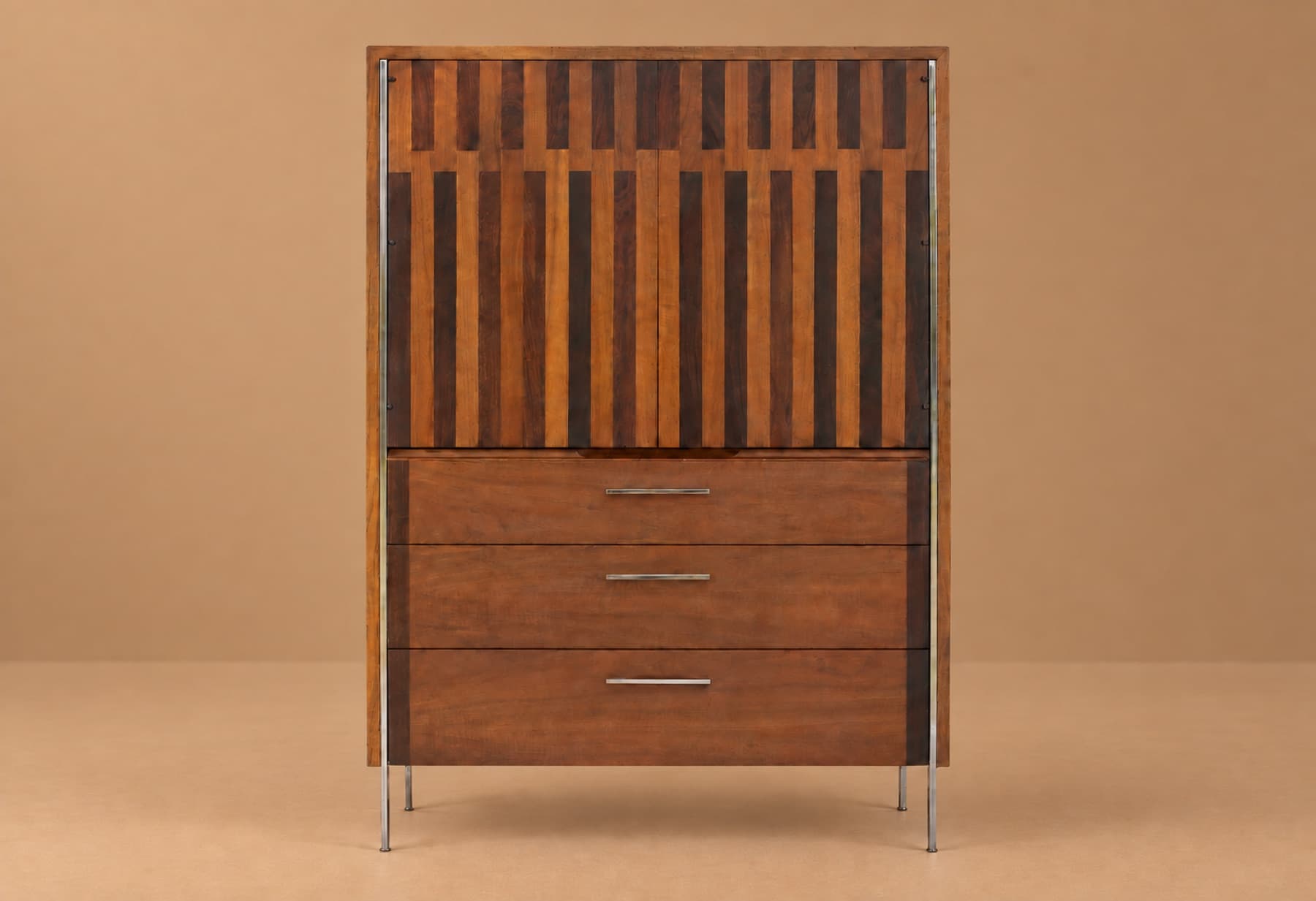 Presumed Paul McCobb, Lane Altavista Walnut and Rosewood Dresser, 1960s