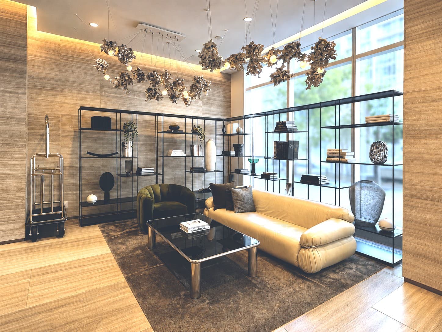 Modern lobby and reception area at Nester Finn Downtown Toronto in Montréal